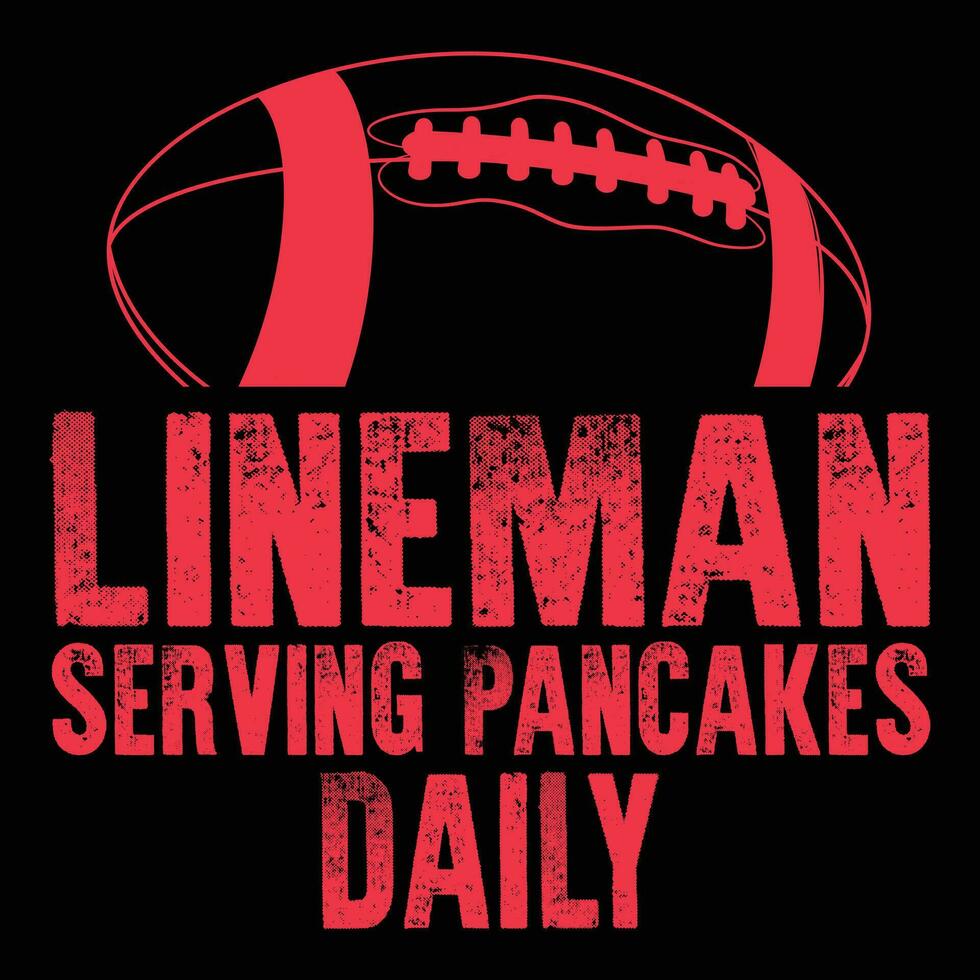 football pancake and football lineman Tee vector