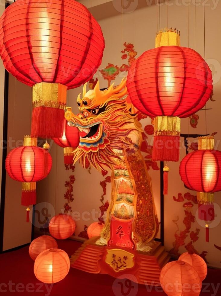 Chinese New Year Paper Lanterns on display for Chinese New Year