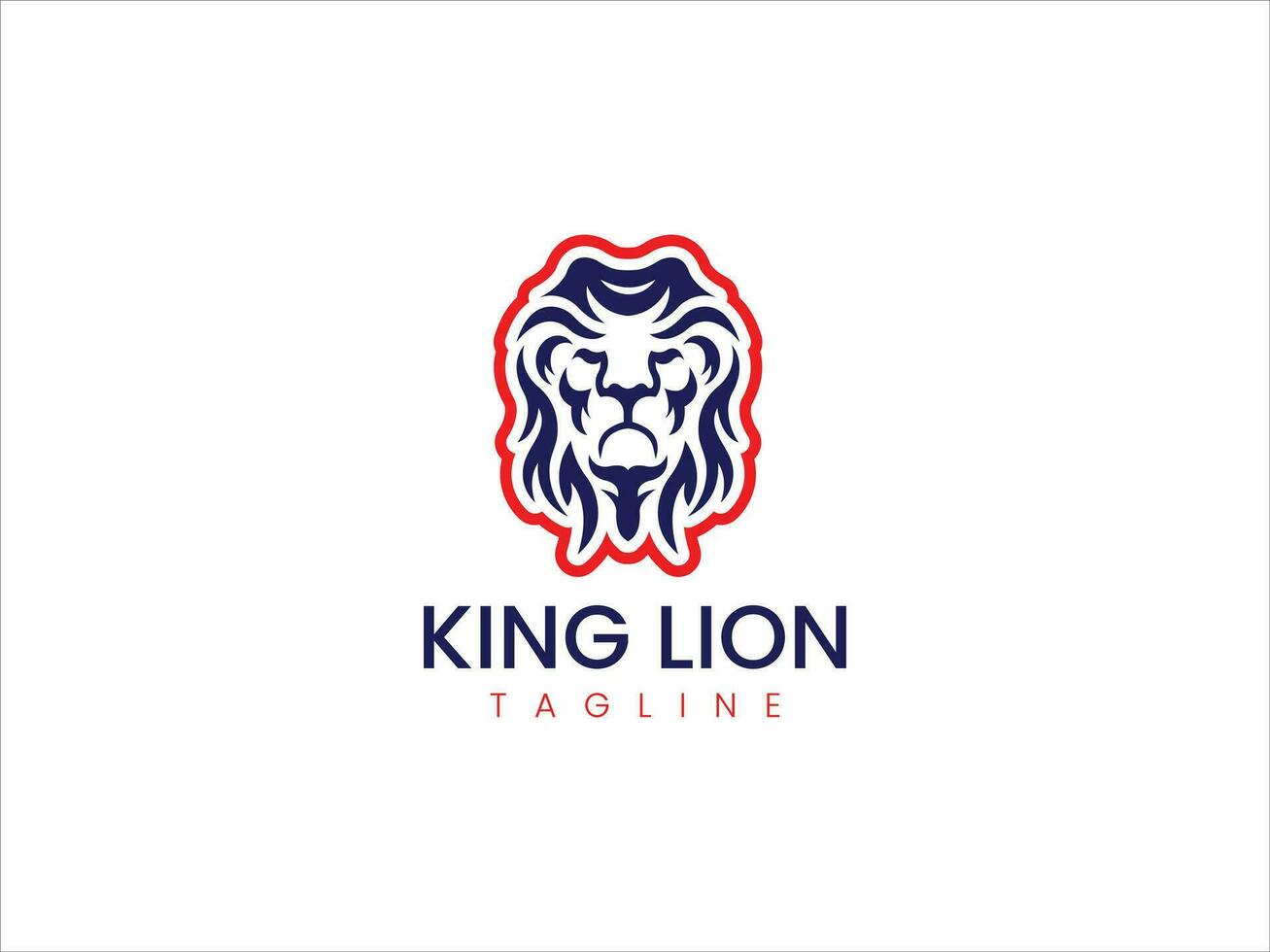 plantilla de vector de diseño de logotipo de cabeza de león