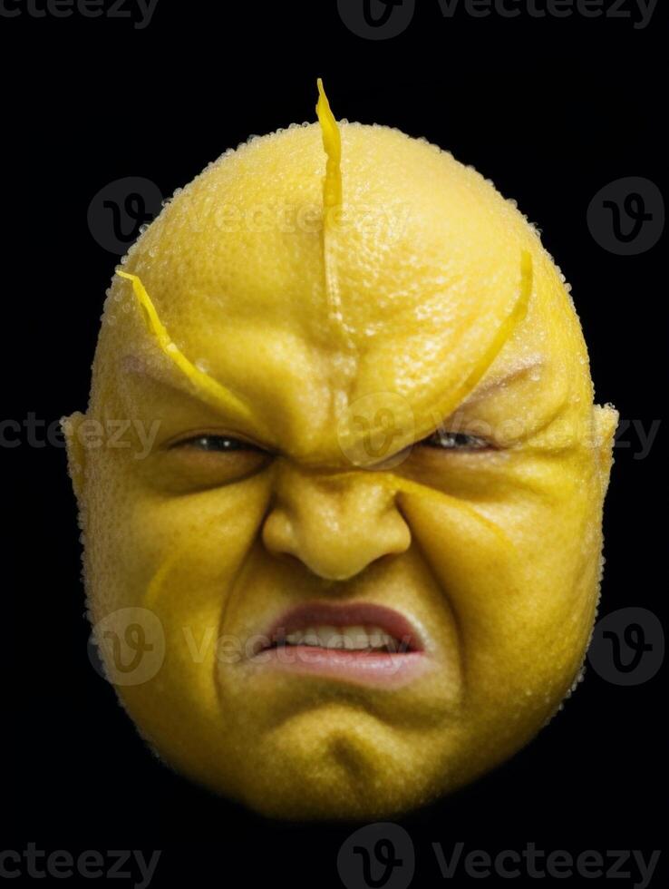 Rotten lemons Mold lemon on white, Generative AI 30734921 Stock Photo