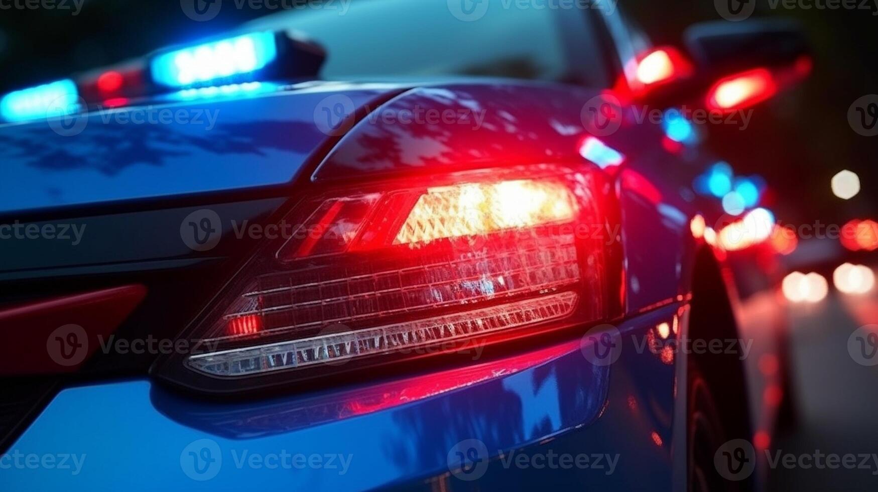 Blue light on a police car, Generative AI 30735016 Stock Photo at Vecteezy