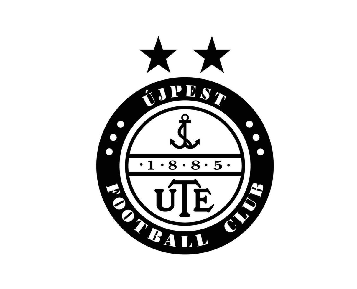 Ujpest FC Club Logo Symbol Black Greece League Football Abstract Design Vector Illustration