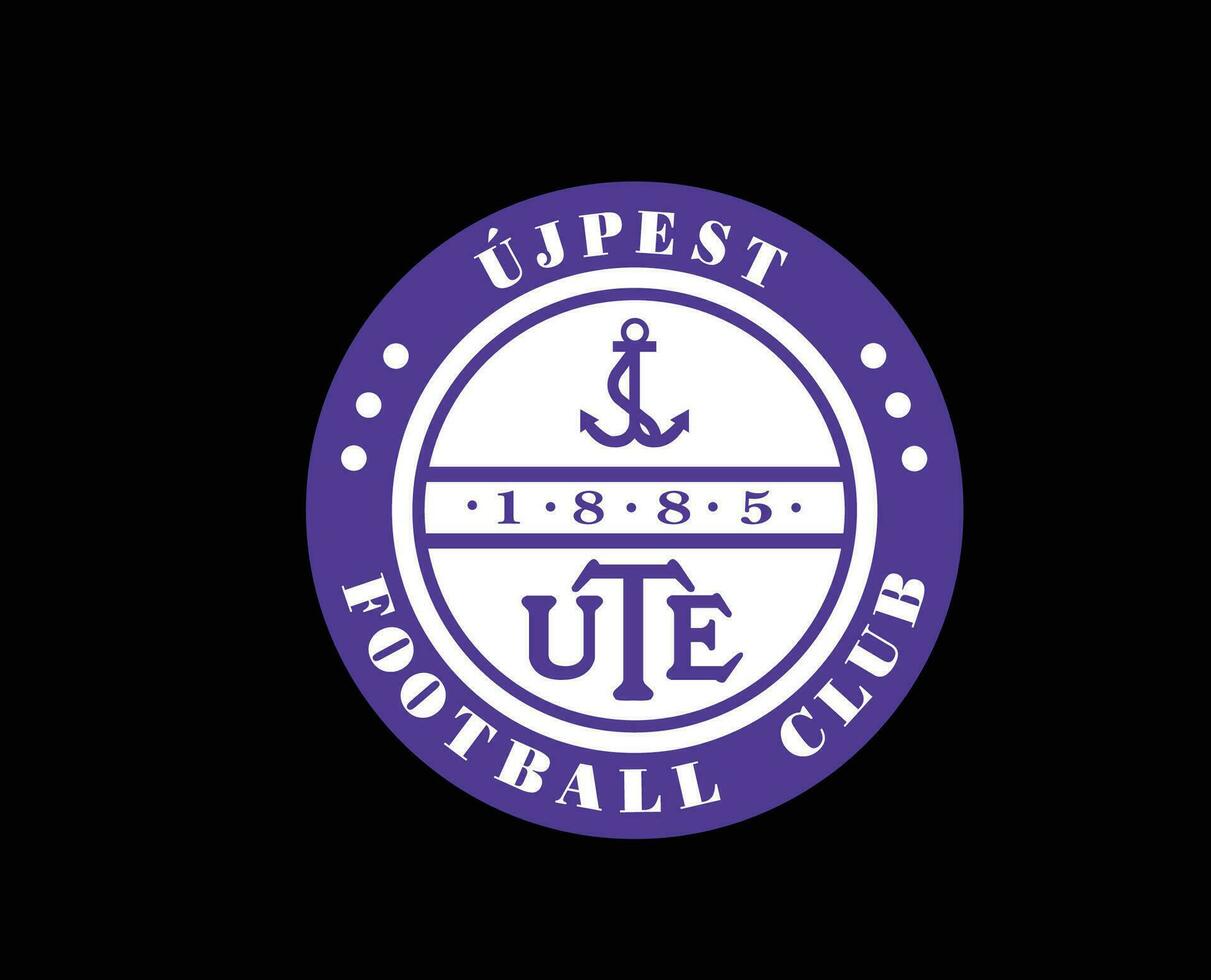 Ujpest FC Logo Club Symbol Greece League Football Abstract Design Vector Illustration With Black Background