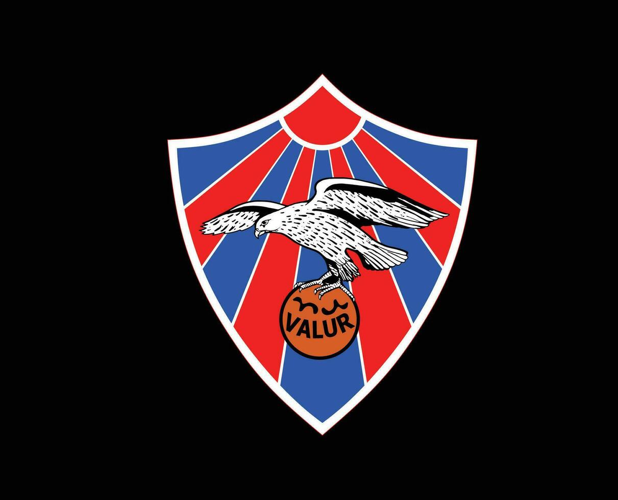 valor Reikiavik club logo símbolo Islandia liga fútbol americano resumen diseño vector ilustración con negro antecedentes