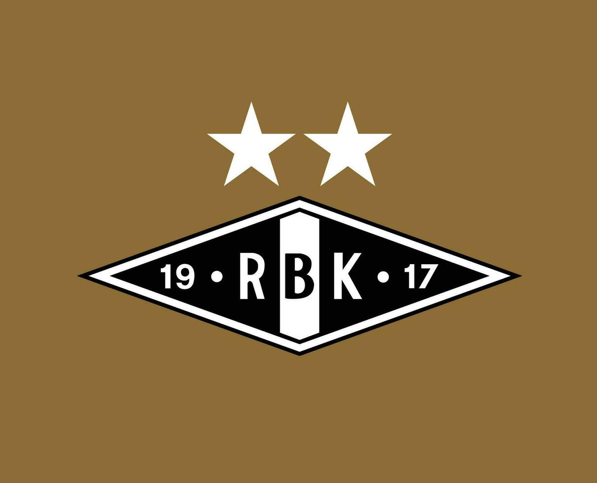 Rosenborg bk club logo símbolo Noruega liga fútbol americano resumen diseño vector ilustración con marrón antecedentes