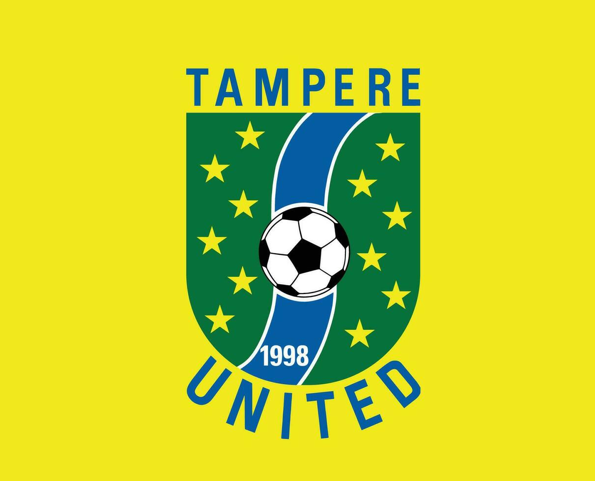 Tampere United Club Logo Symbol Finland League Football Abstract Design Vector Illustration With Yellow Background