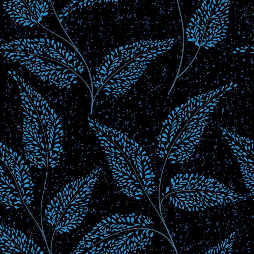 Floral winter seamless pattern. Snow forest texture. Snowy branches with dotted leaves winter holiday christmas background vector