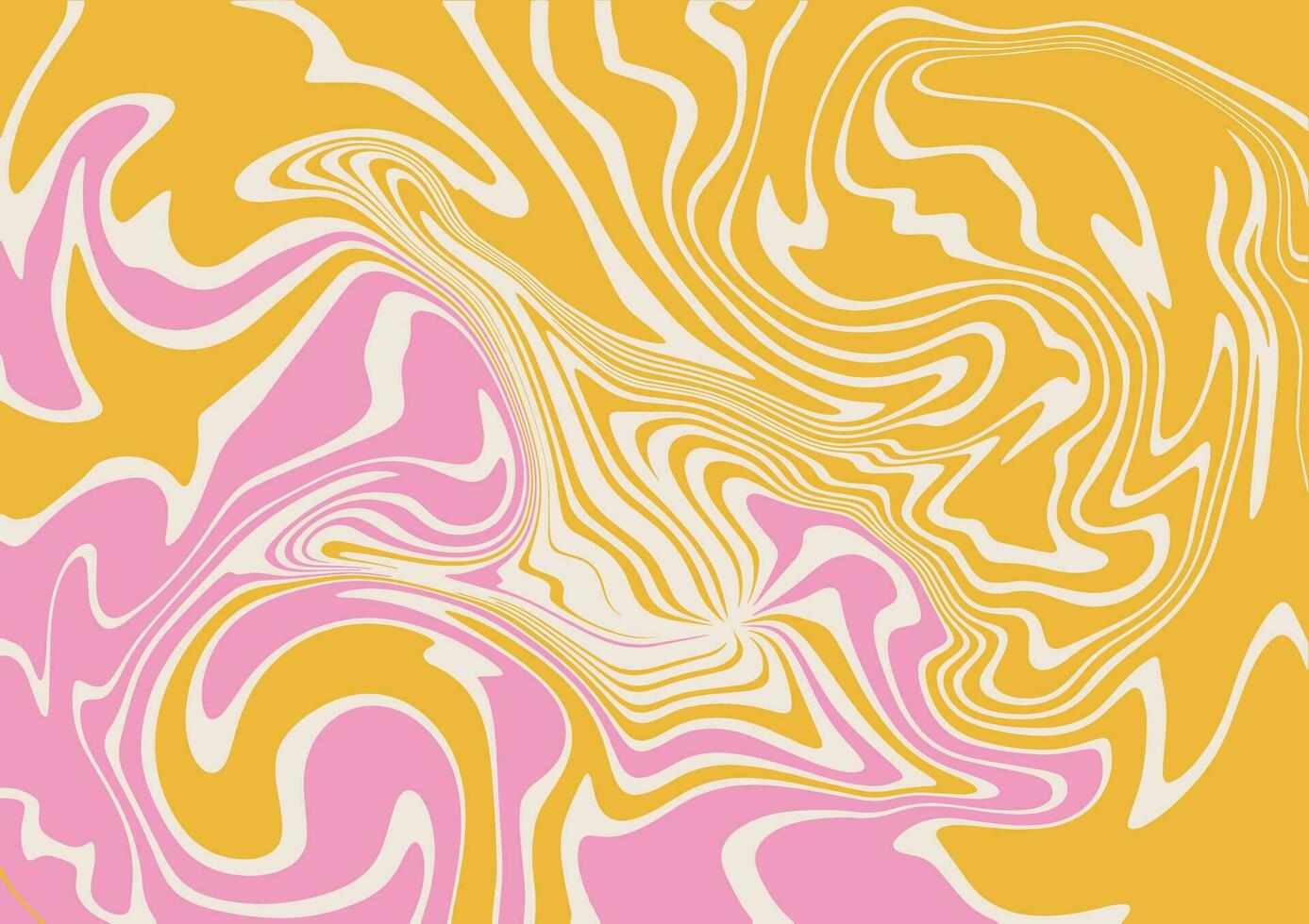 Abstract retro groovy background with colorful fluid ink and paint stains. Marbling ebru psychedelic texture. Vector horizontal backdrop