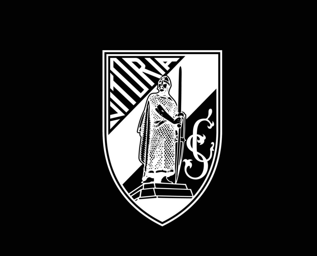 Vitoria Guimaraes Club Logo Symbol Portugal League Football Abstract Design Vector Illustration With Black Background