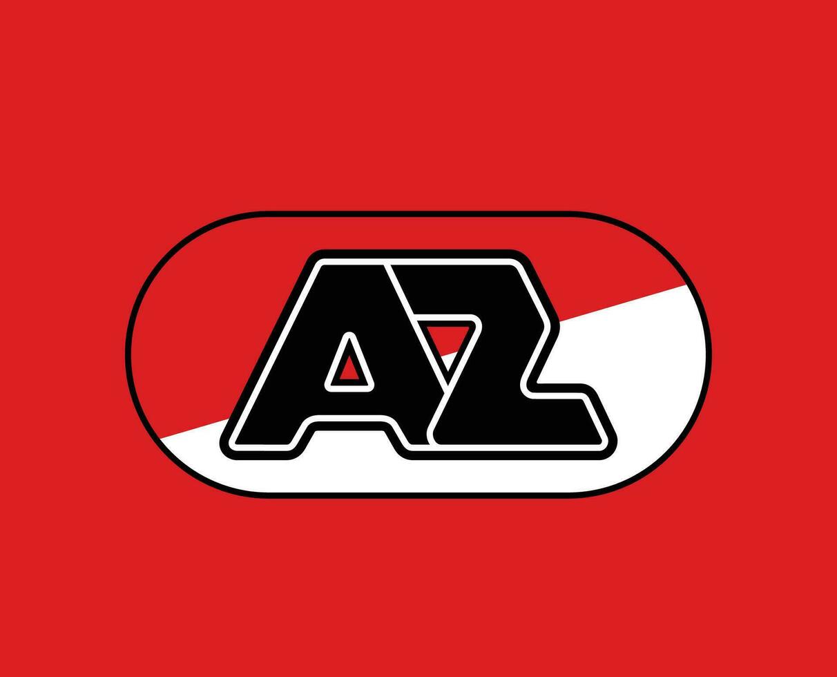 Arizona alkmaar club logo símbolo Países Bajos eredivisie liga fútbol americano resumen diseño vector ilustración con rojo antecedentes