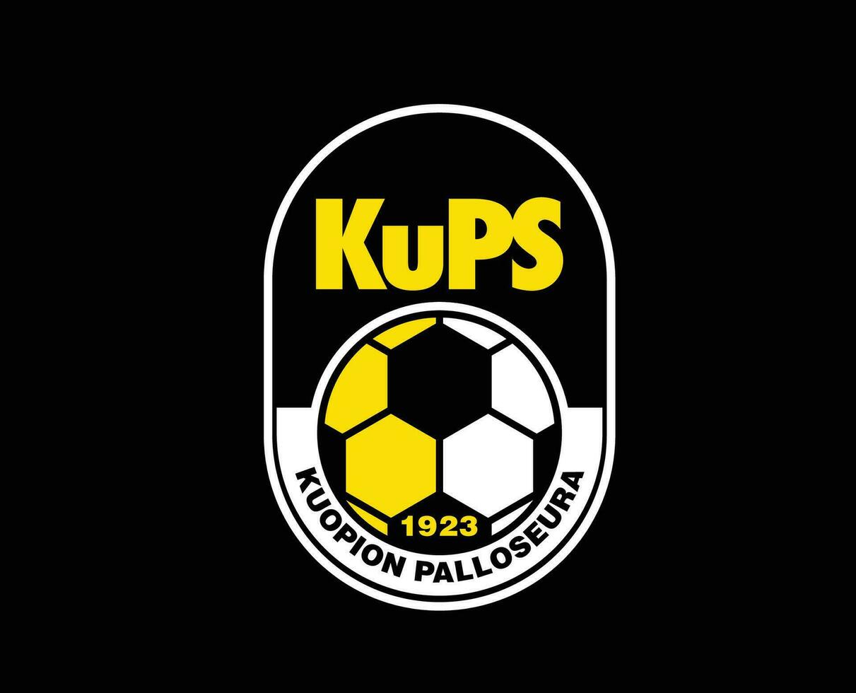 Kuopion Palloseura Club Symbol Logo Finland League Football Abstract Design Vector Illustration With Black Background