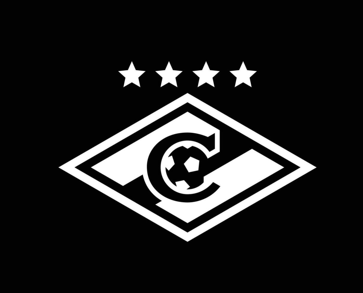 espartano moskva club logo símbolo blanco Rusia liga fútbol americano resumen diseño vector ilustración con negro antecedentes