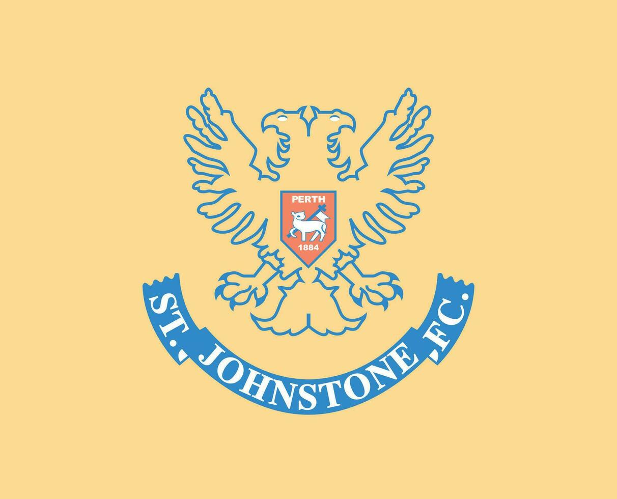 S t johnstone fc club logo símbolo Escocia liga fútbol americano resumen diseño vector ilustración con amarillo antecedentes