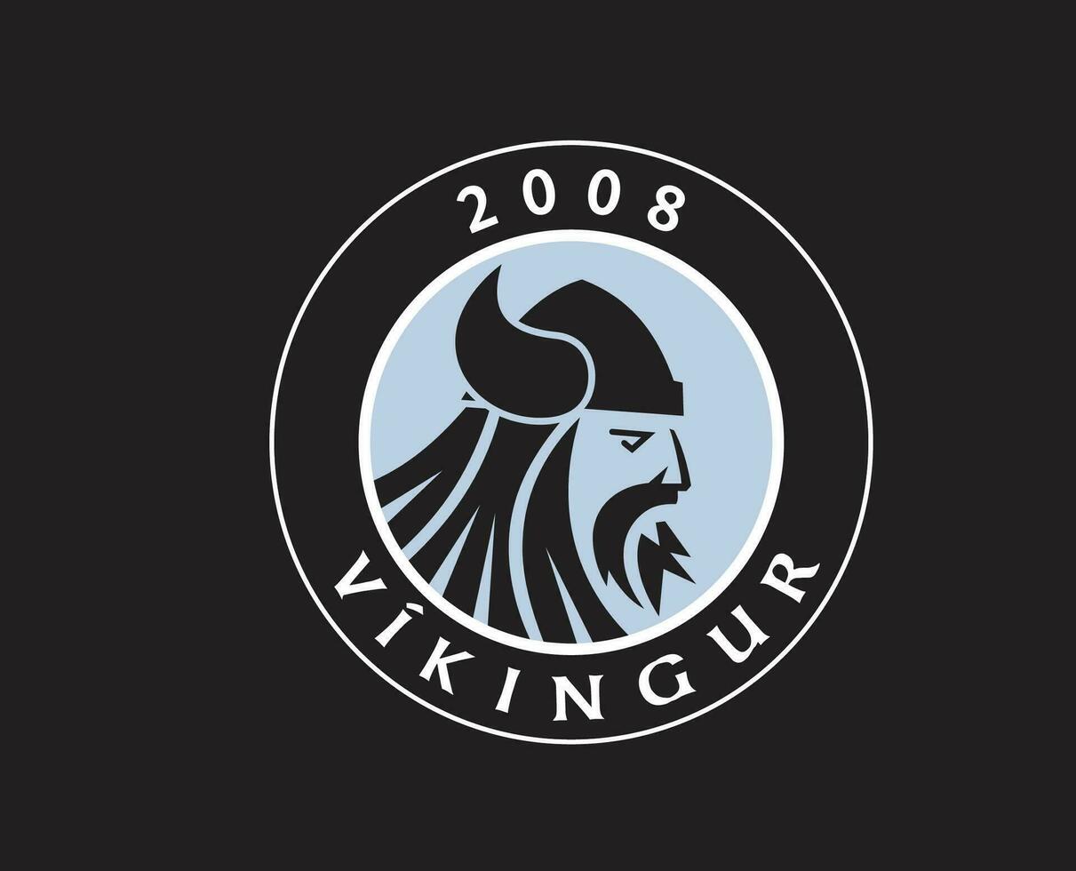 vikingo eysturkommuna club símbolo logo Feroe islas liga fútbol americano resumen diseño vector ilustración con negro antecedentes