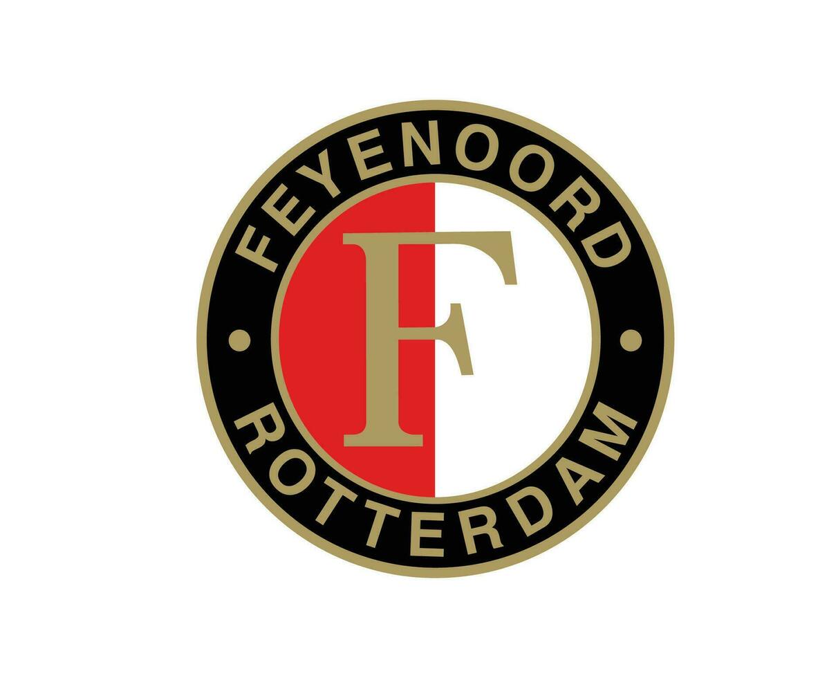 feyenoord Rotterdam club logo símbolo Países Bajos eredivisie liga fútbol americano resumen diseño vector ilustración