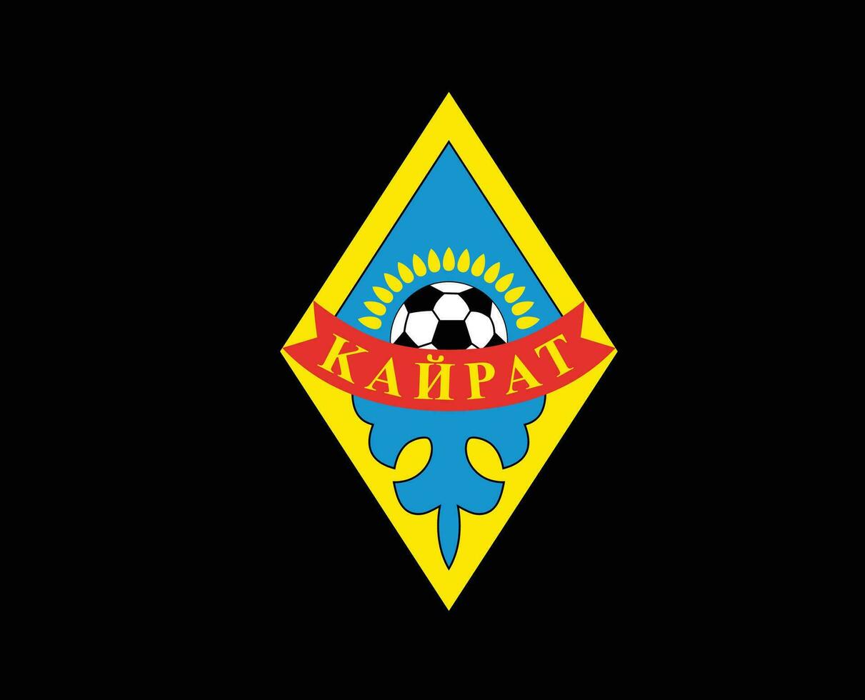 kairat almaty club logo símbolo Kazajstán liga fútbol americano resumen diseño vector ilustración con negro antecedentes