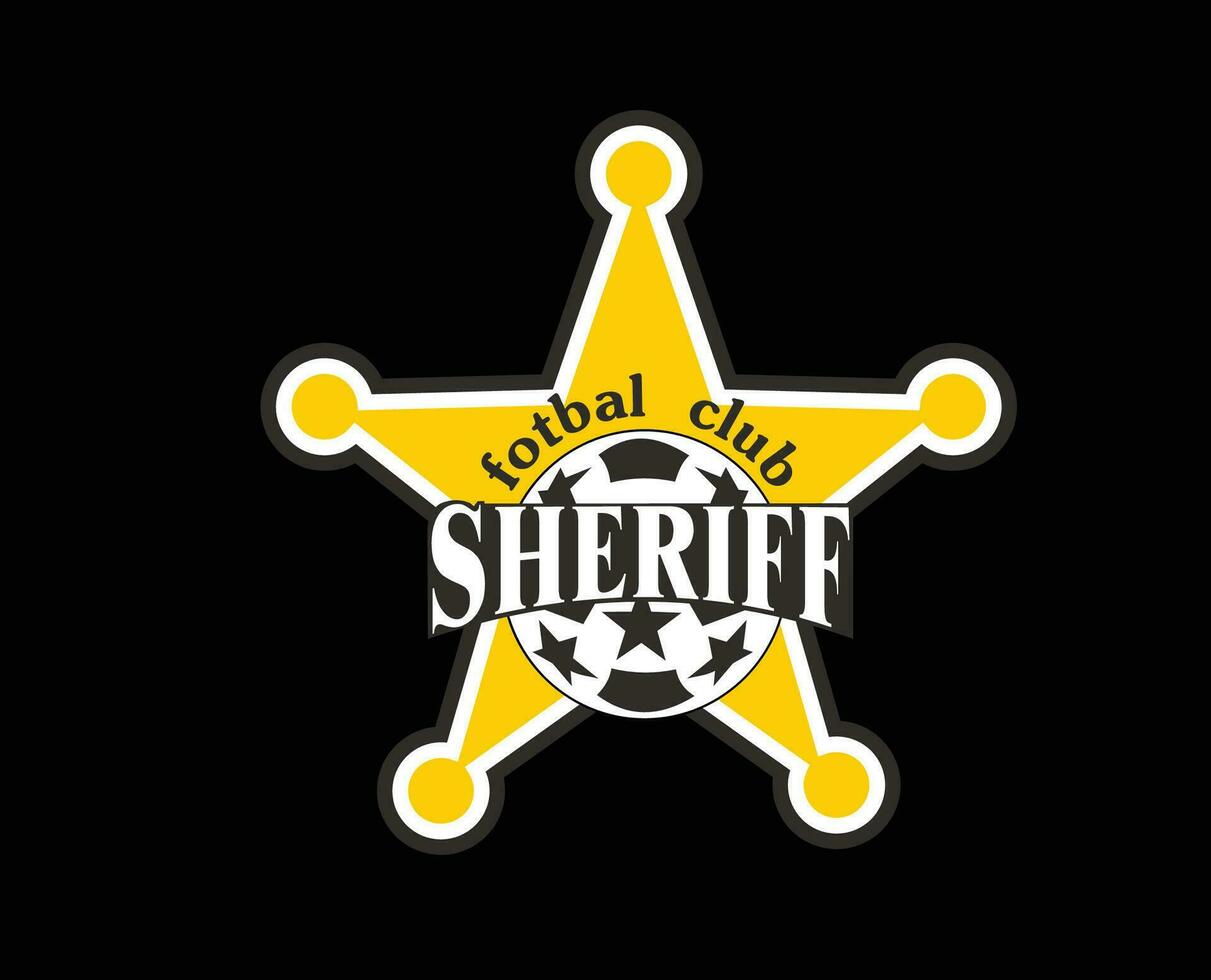 FC Sheriff Tiraspol Club Symbol Logo Moldova League Football Abstract Design Vector Illustration With Black Background
