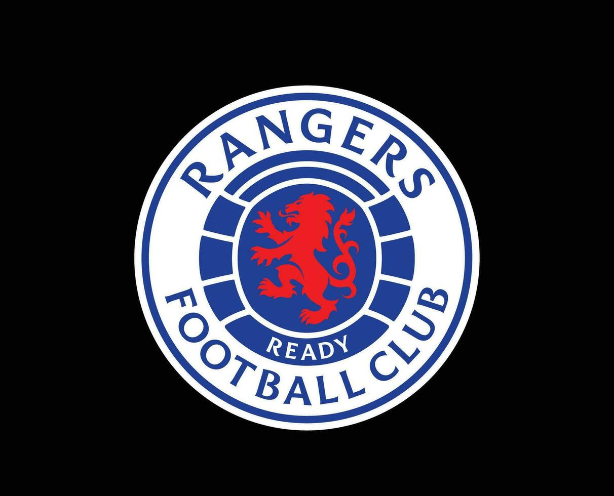 Glasgow Rangers Club Logo Symbol Scotland League Football Abstract Design Vector Illustration With Black Background