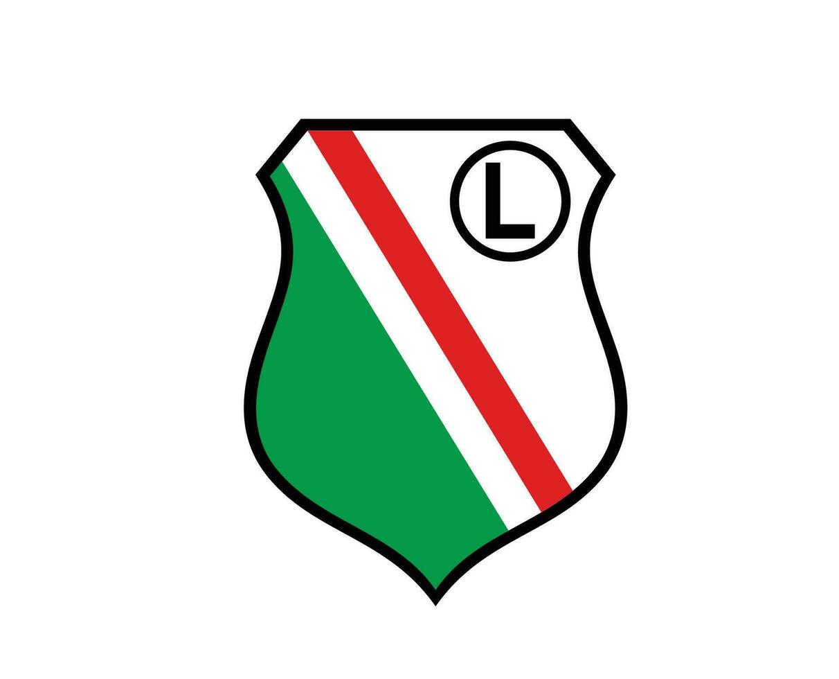 Legia Warszawa Club Logo Symbol Poland League Football Abstract Design Vector Illustration