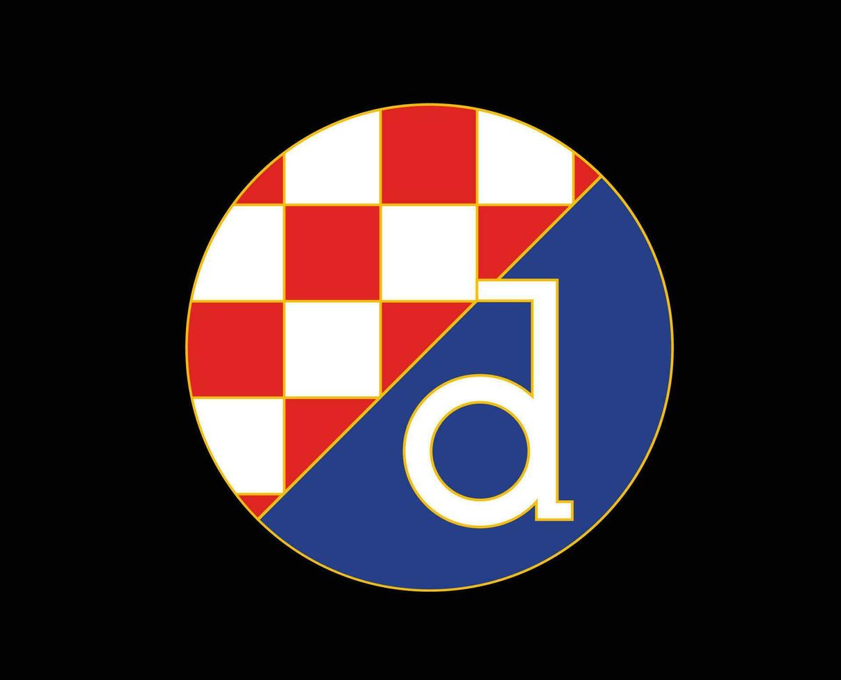 Dinamo Zagreb Club Symbol Logo Croatia League Football Abstract Design Vector Illustration With Black Background