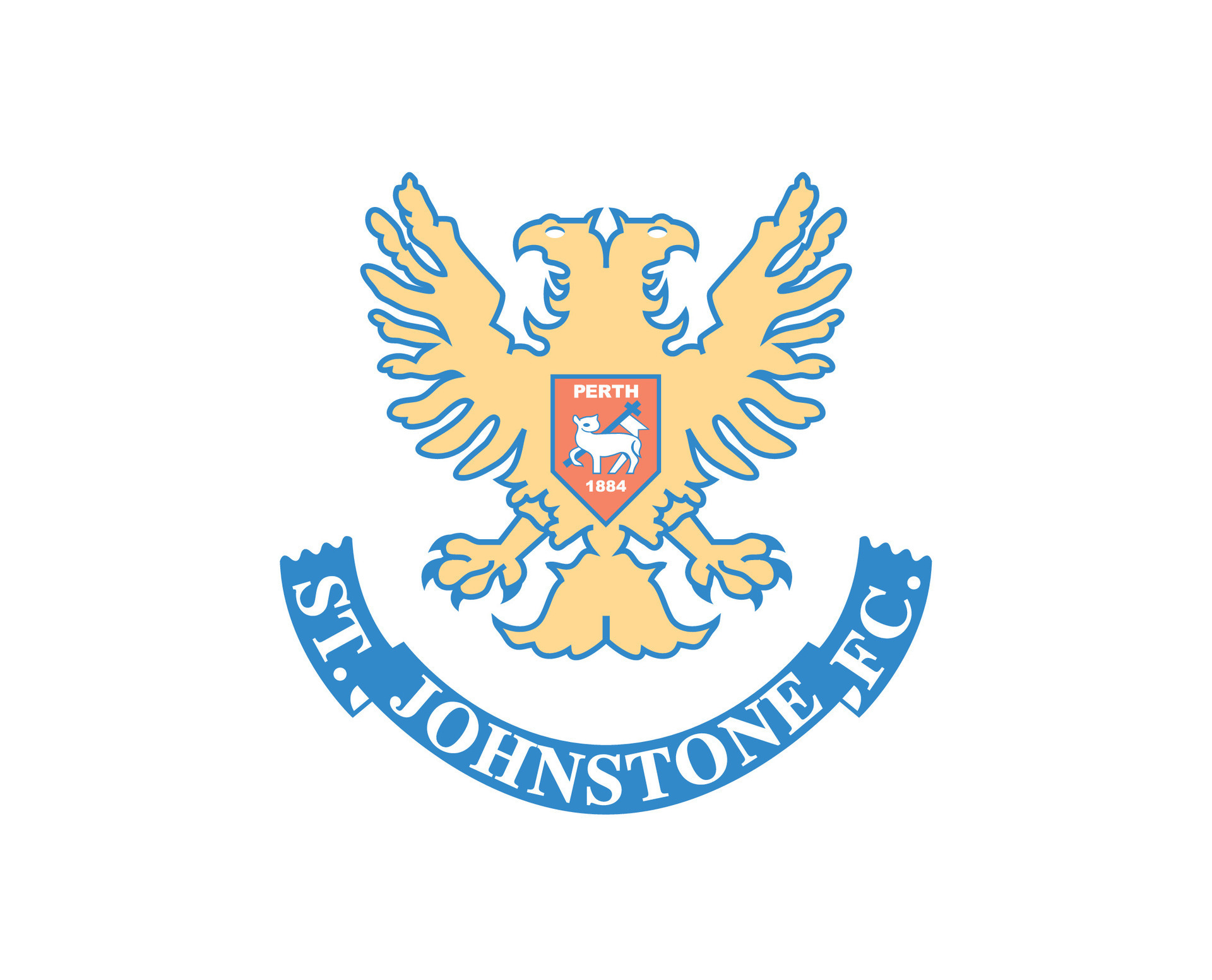 St Johnstone FC Club Logo Symbol Scotland League Football Abstract
