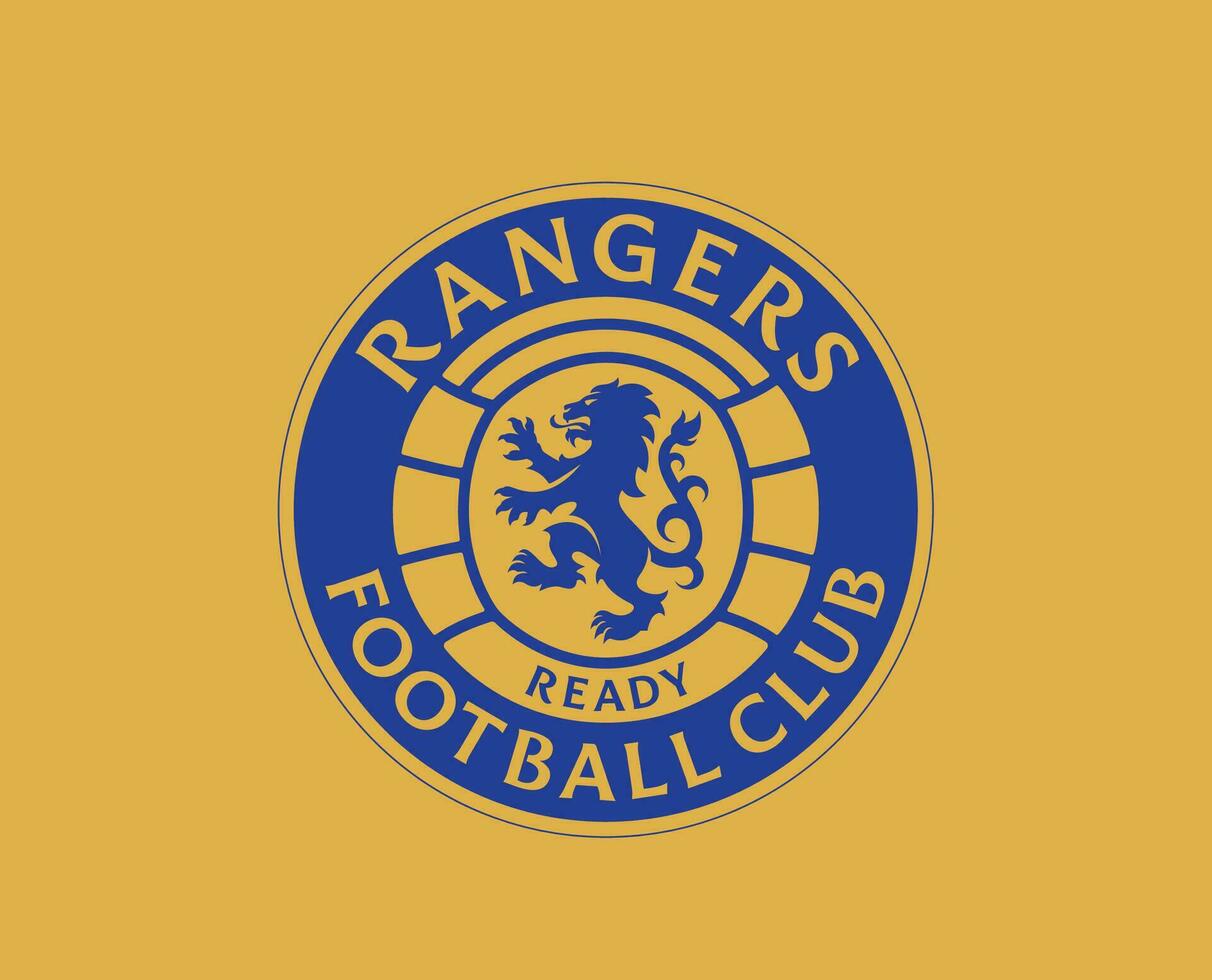 Glasgow guardabosques club símbolo logo Escocia liga fútbol americano resumen diseño vector ilustración con amarillo antecedentes