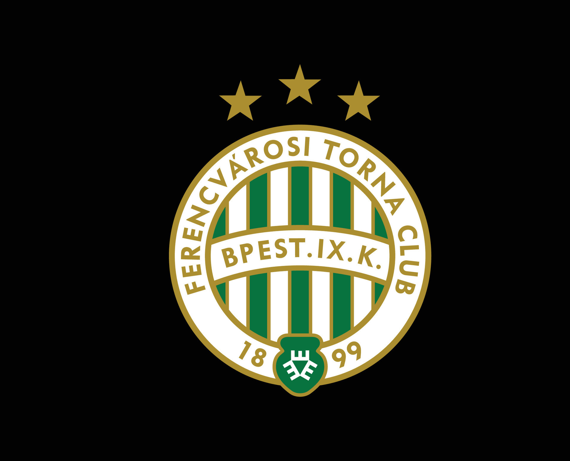 Ferencvarosi TC Club Logo Symbol Hungary League Football Abstract