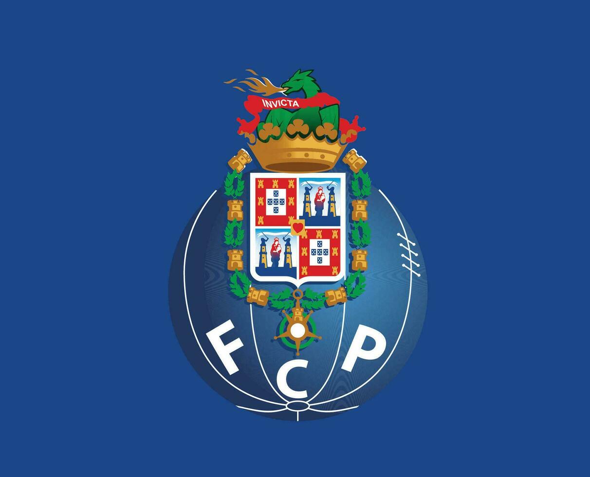 fc porto club logo símbolo Portugal liga fútbol americano resumen diseño vector ilustración con azul antecedentes