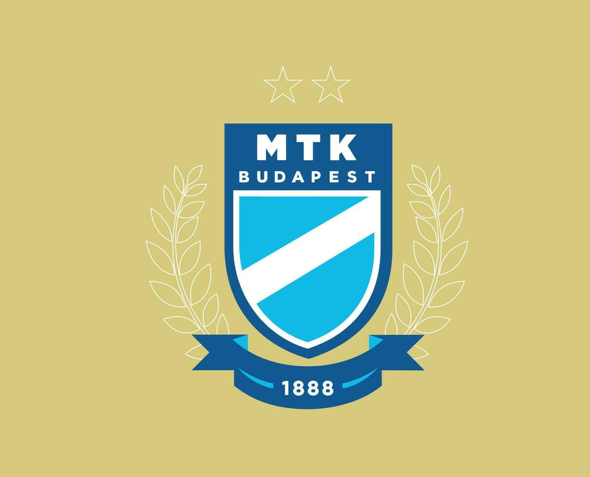 MTK Budapest Club Logo Symbol Hungary League Football Abstract Design Vector Illustration With Brown Background