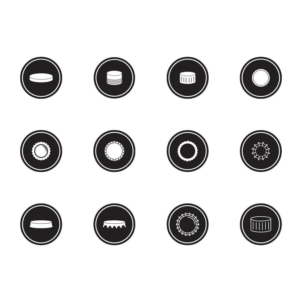 bottle cap icon vector