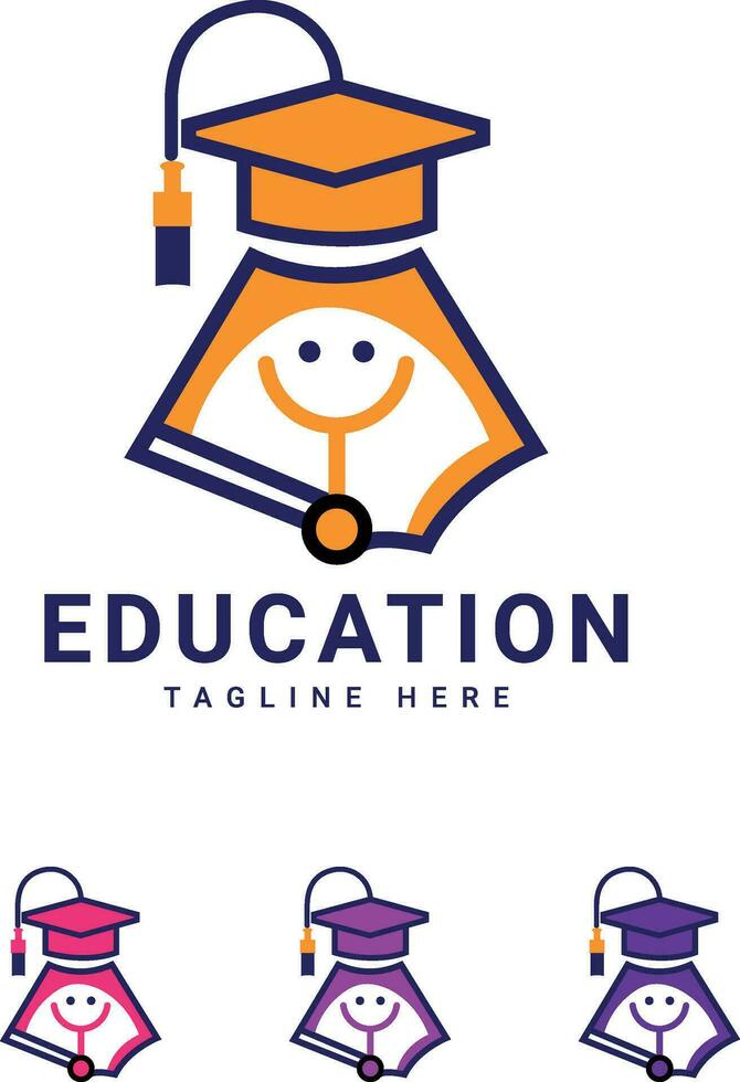 plantilla de vector de diseño de logotipo de educación