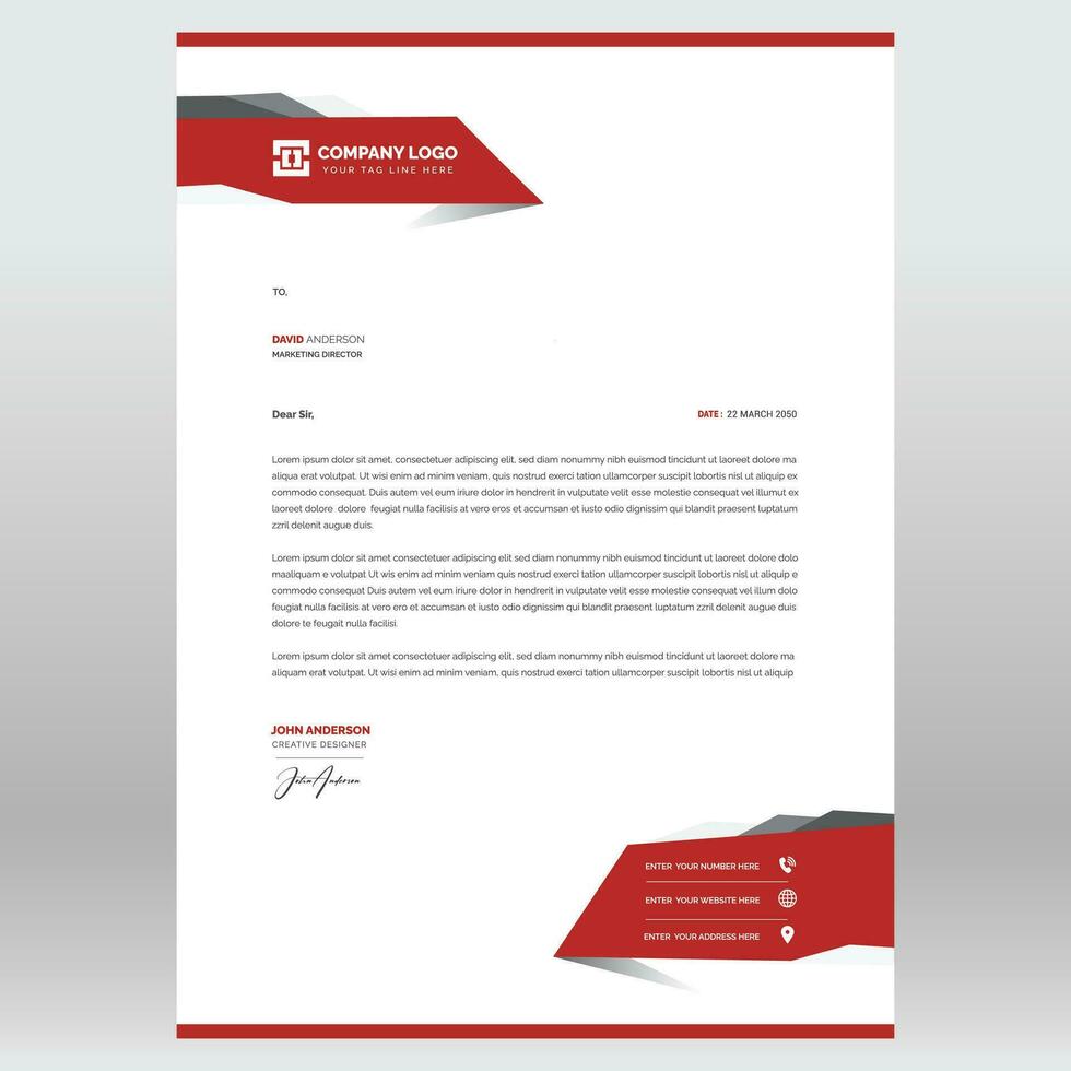 Modern business and corporate letterhead template vector