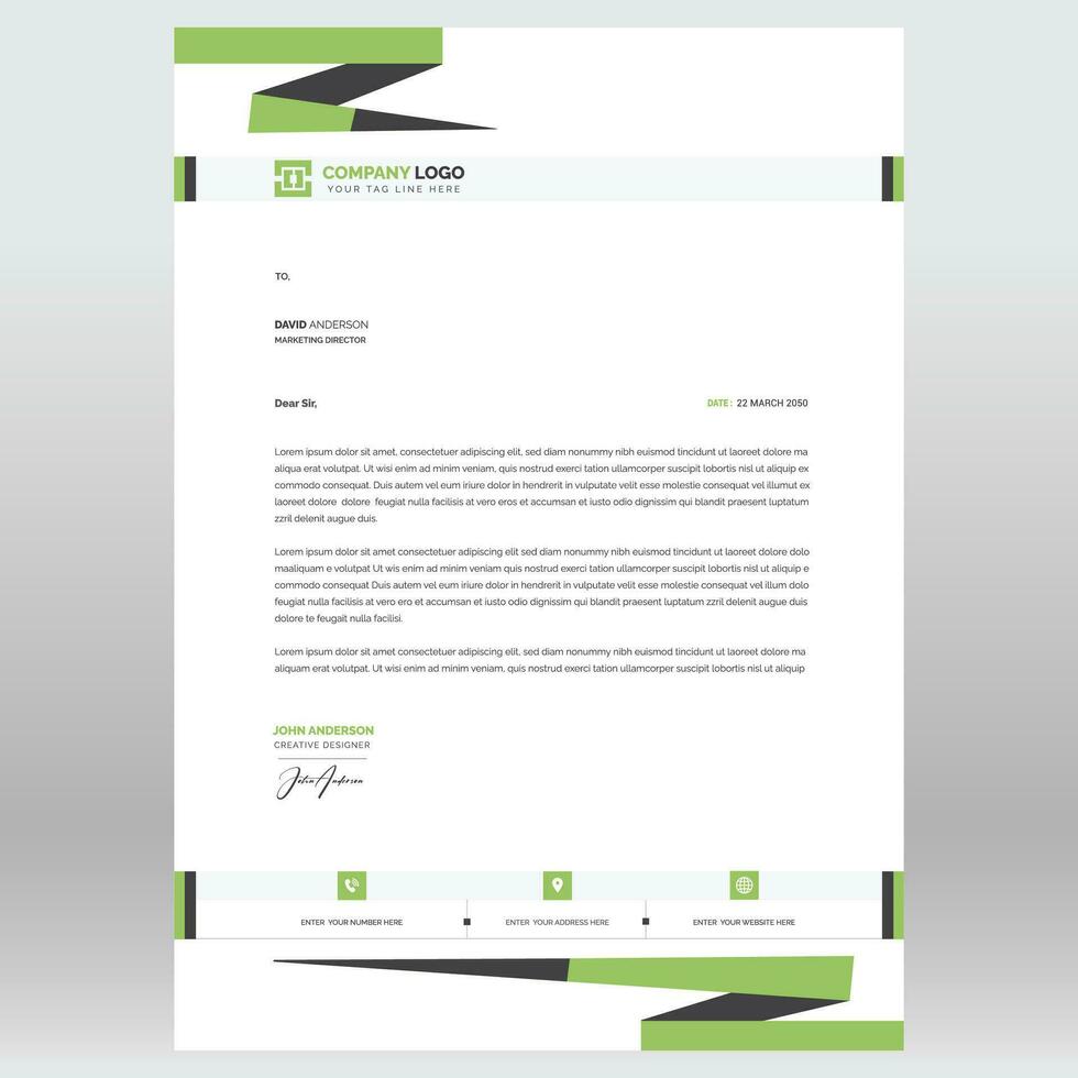 Modern business and corporate letterhead template vector