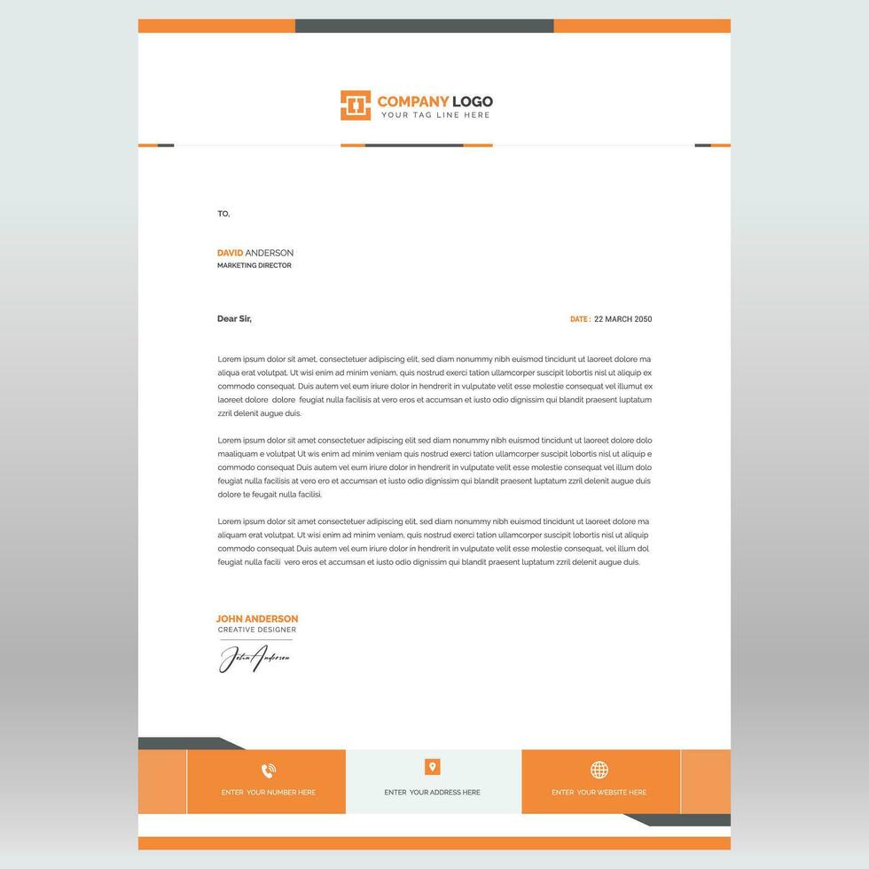 Modern business and corporate letterhead template vector