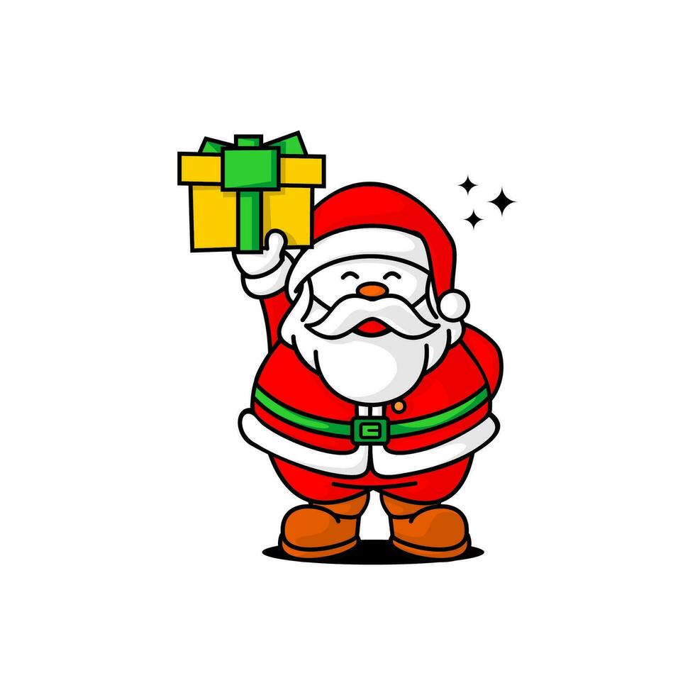 vector cartoon of santa claus