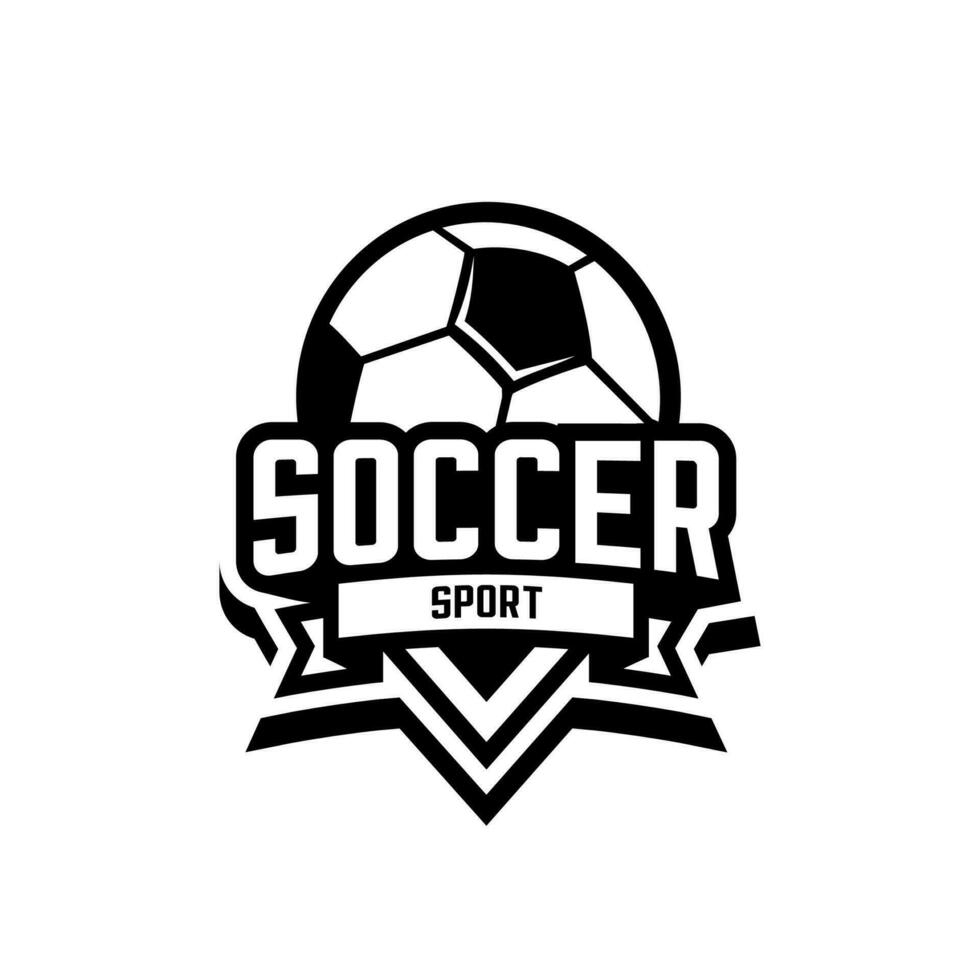 fútbol deporte logo vector, pelota deporte vector