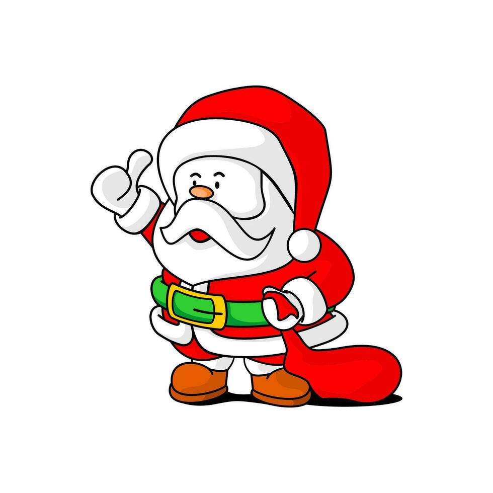 vector cartoon of santa claus