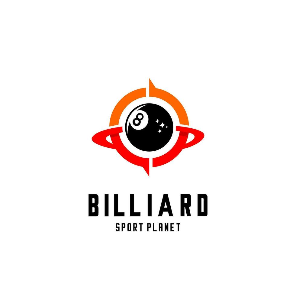 Billiard planet ball logo vector