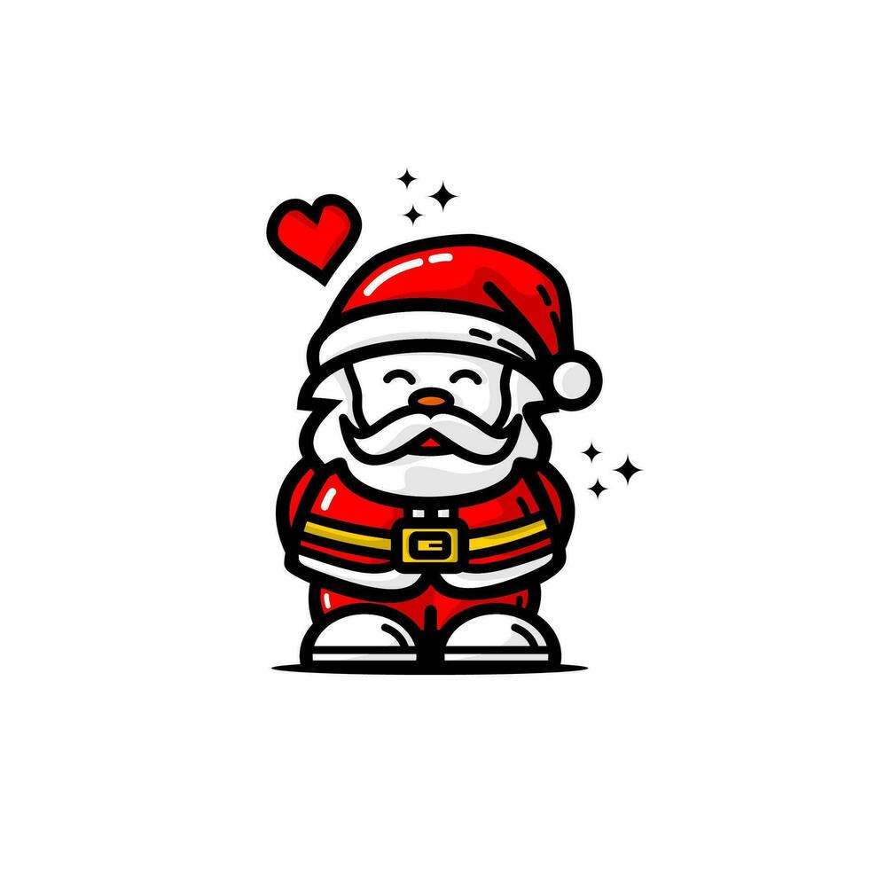 vector cartoon of santa claus