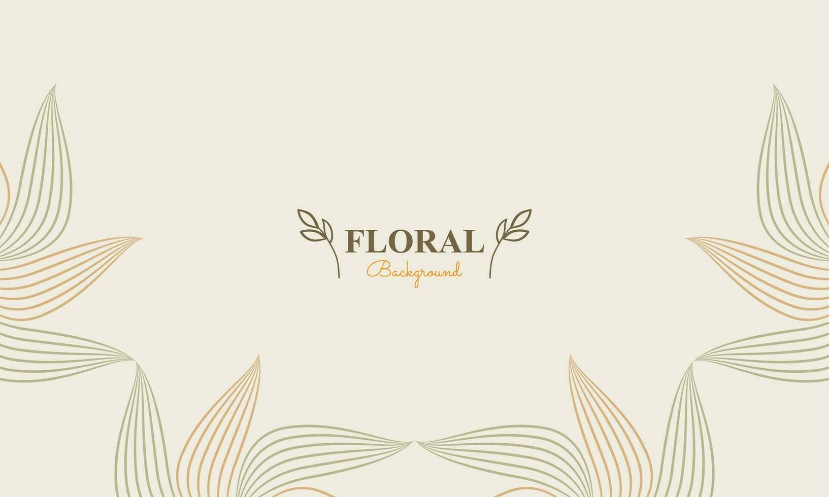 natural floral background with abstract natural shape, leaf and floral ornament in soft color style vector