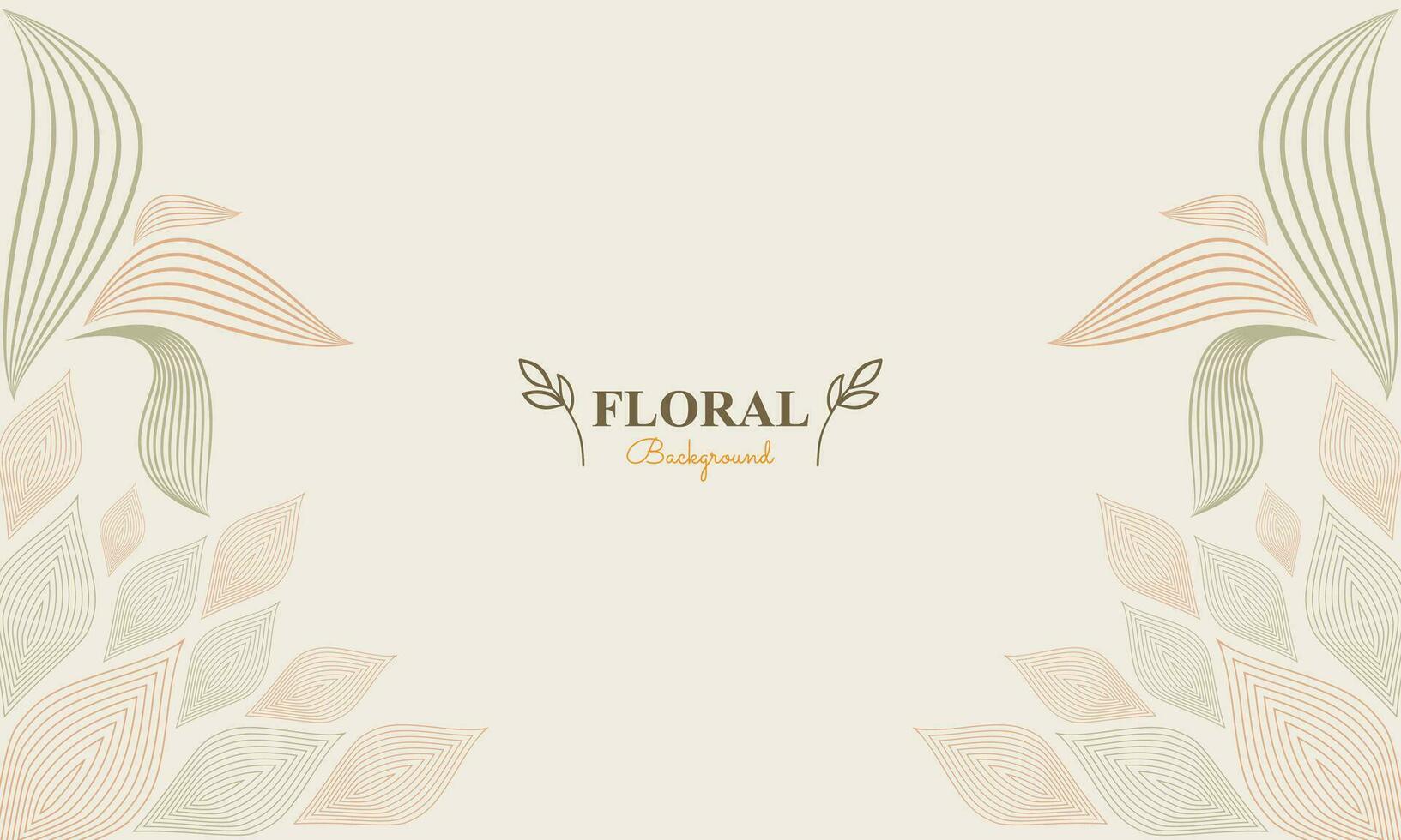 abstract floral background with abstract natural shape, leaf and floral ornament in soft color design vector