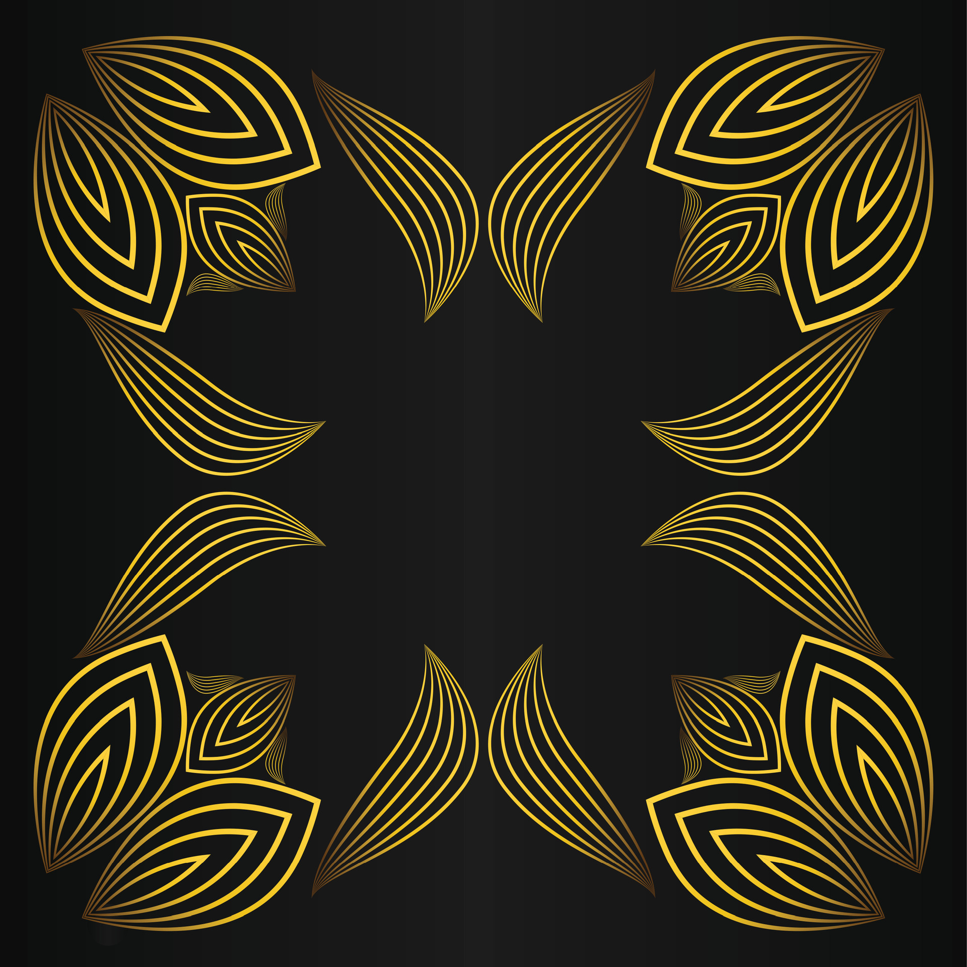 golden flower petal, luxury gold floral decoration 30739349 Vector Art