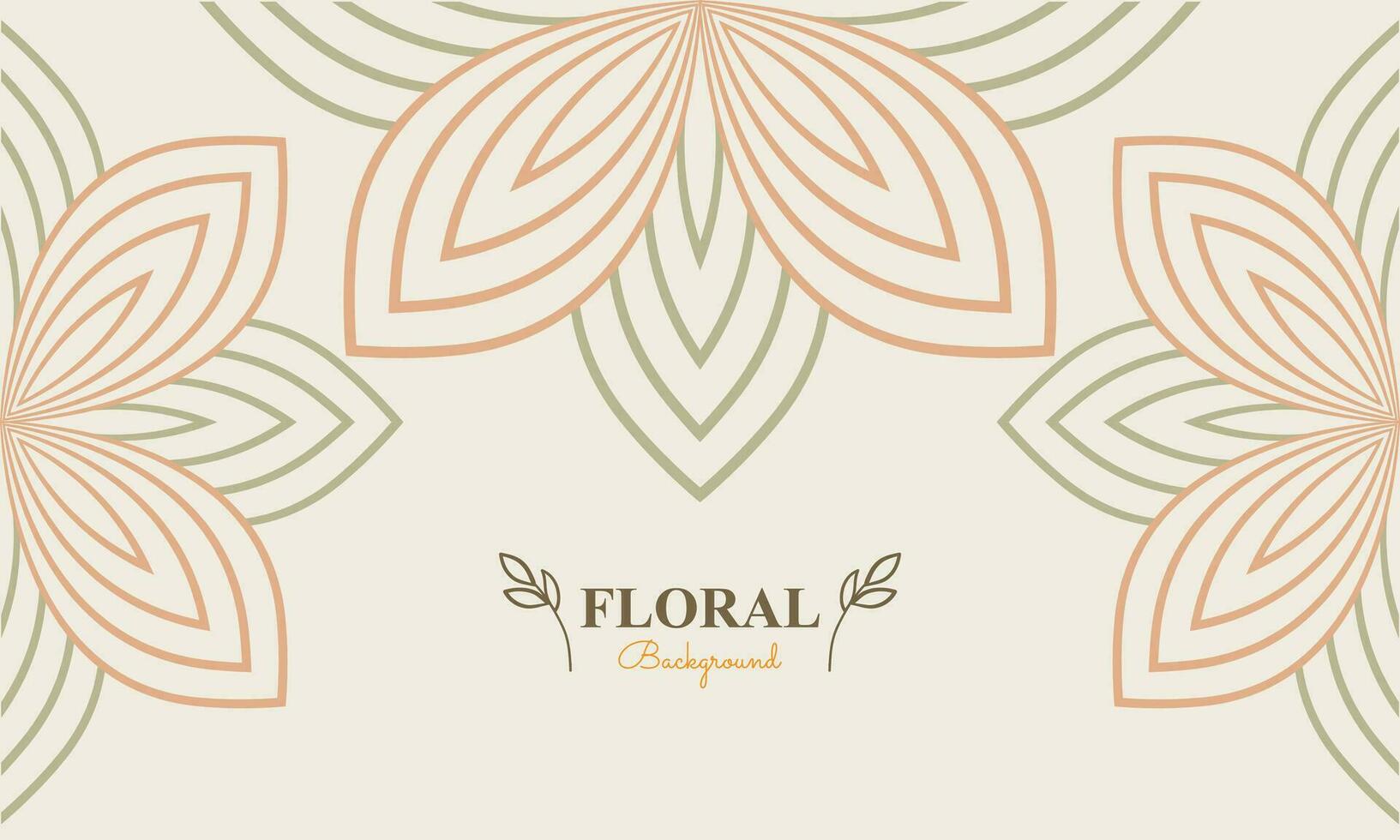 abstract floral background with abstract natural shape, leaf and floral ornament in soft color design vector