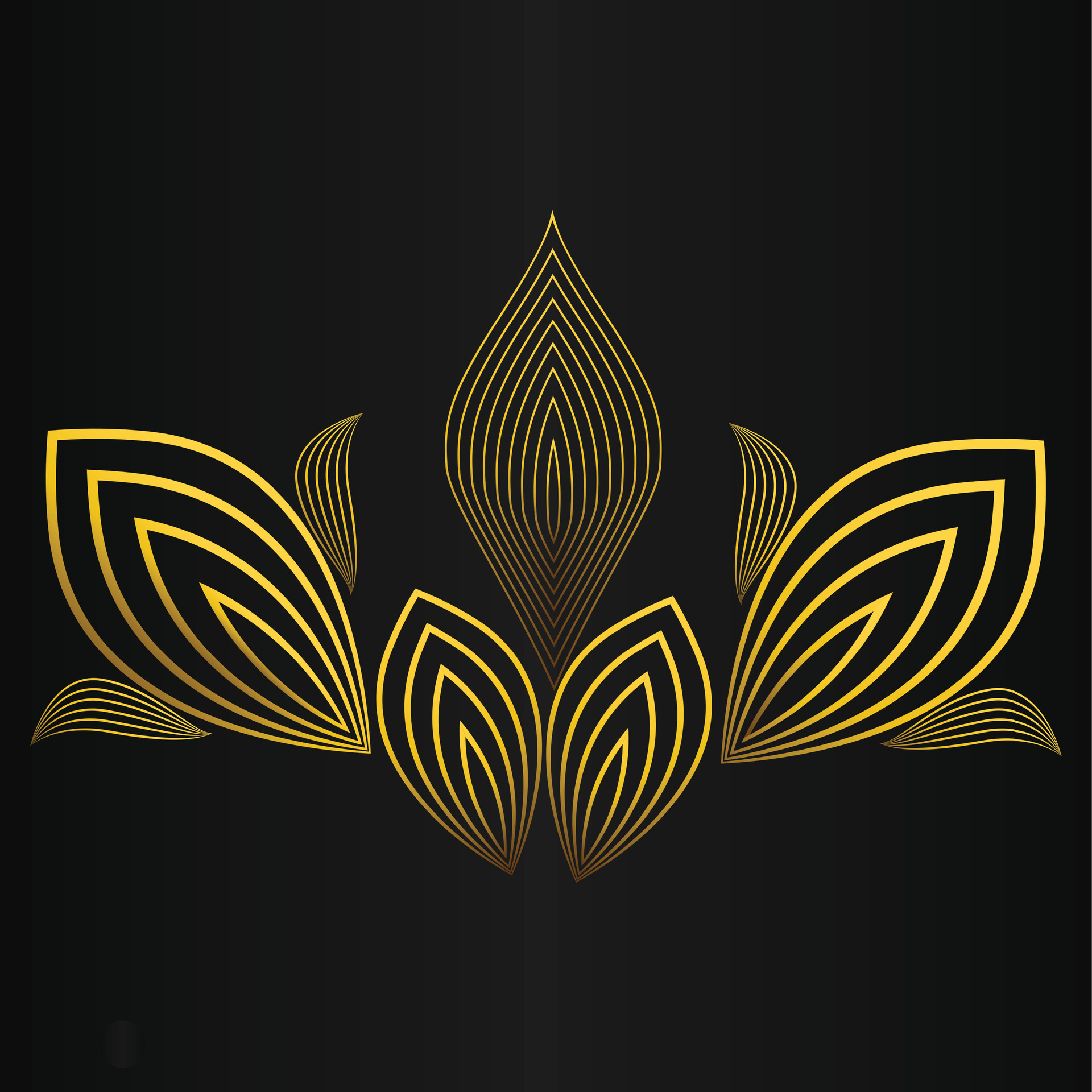 golden flower petal, luxury gold floral decoration 30739353 Vector Art