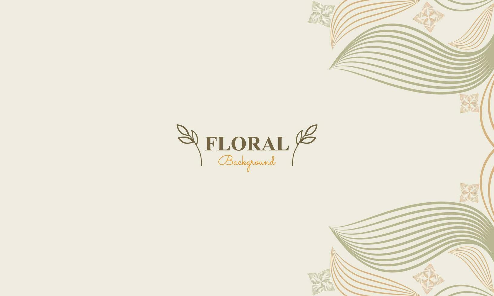 natural background with abstract natural shape, leaf and floral ornament in soft color style design vector