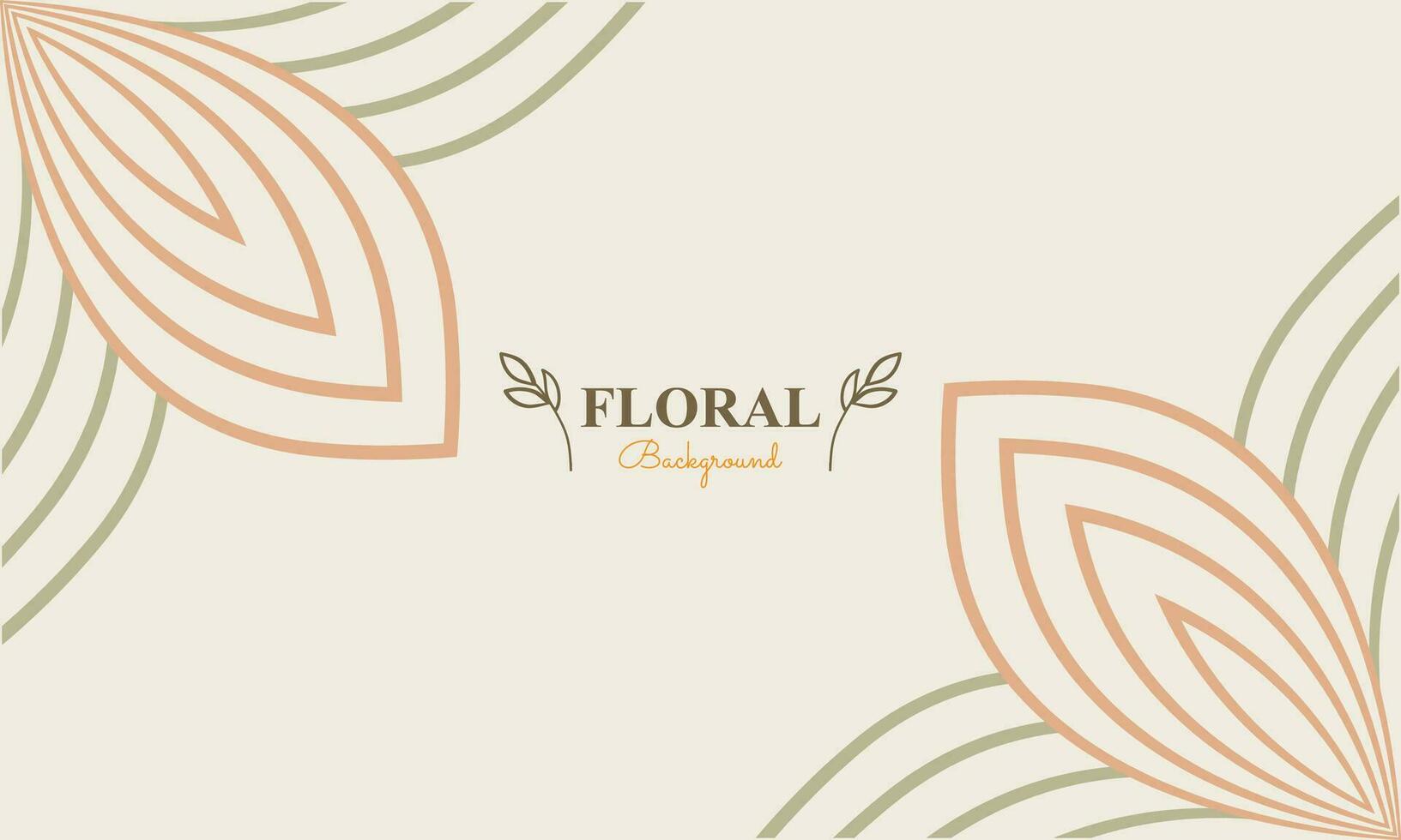 abstract floral background with abstract natural shape, leaf and floral ornament in soft color design vector