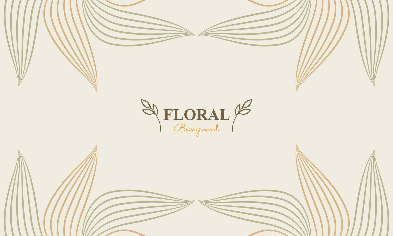 natural floral background with abstract natural shape, leaf and floral ornament in soft color style vector