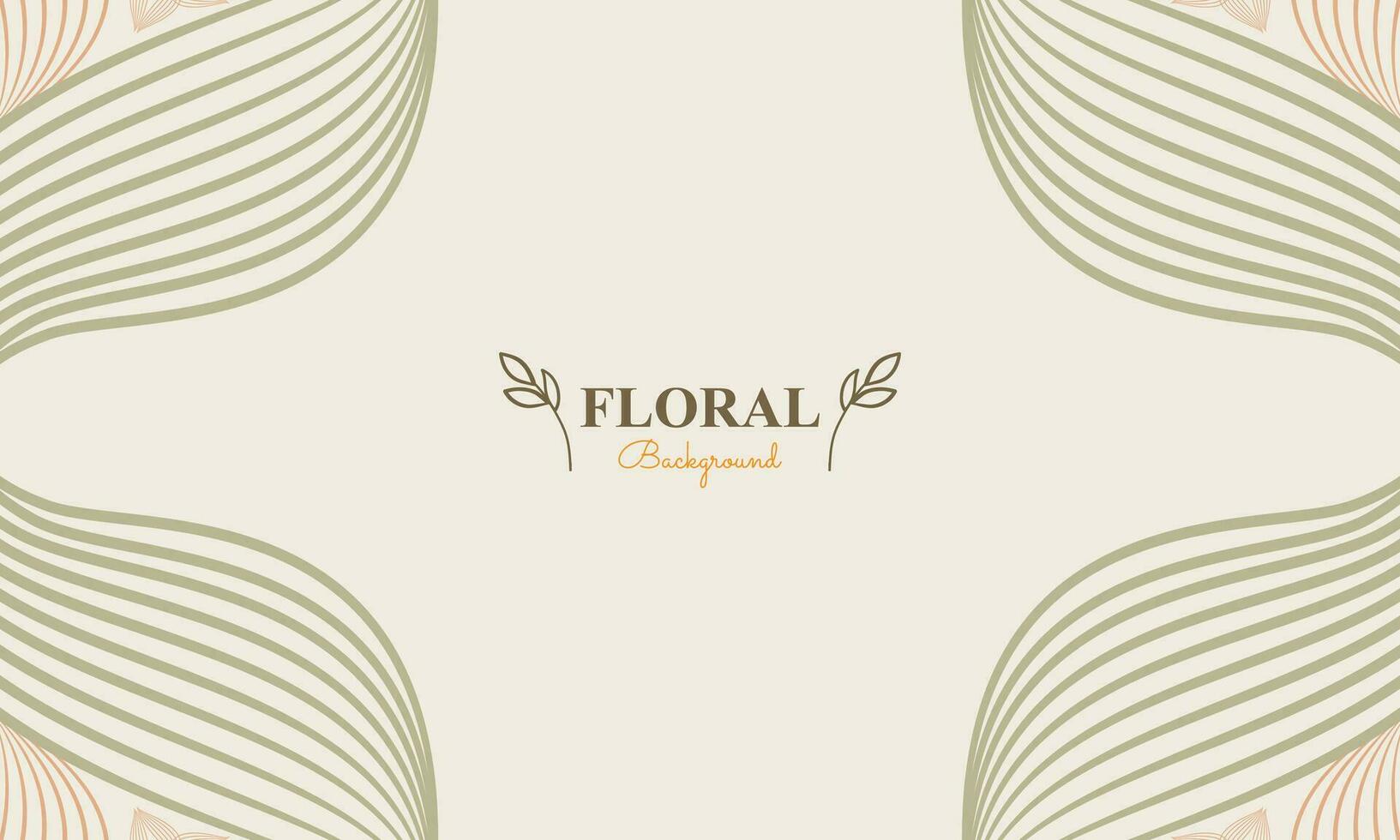 natural background with abstract natural shape, leaf and floral ornament in soft color style design vector