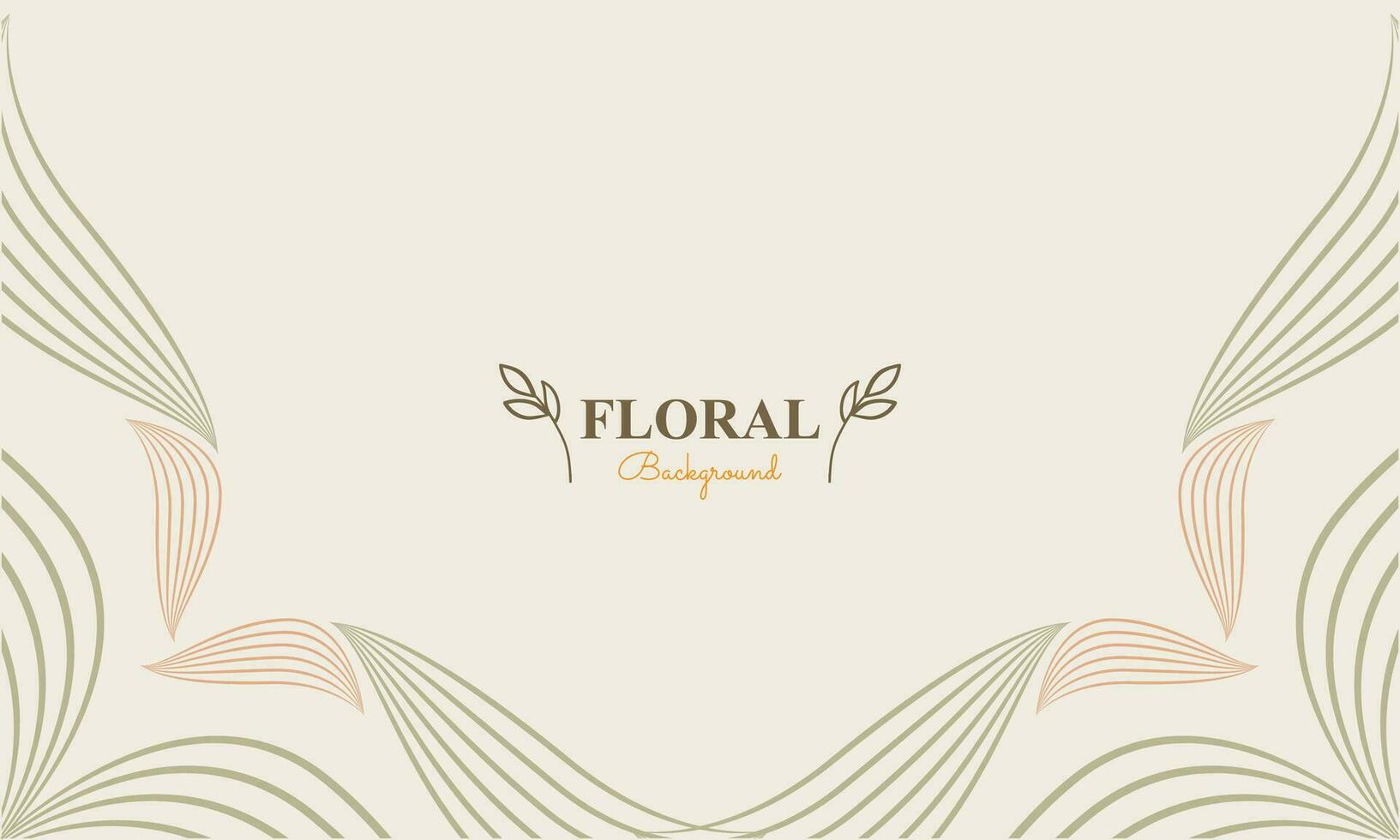 abstract floral background with abstract natural shape, leaf and floral ornament in soft color design vector