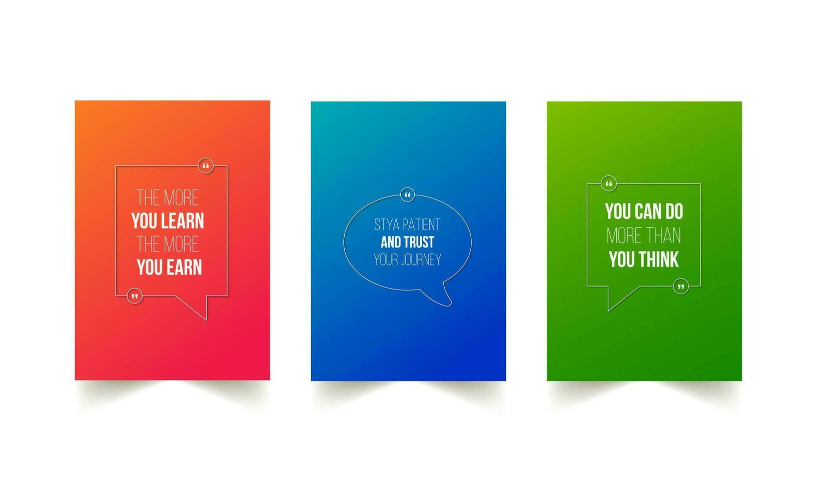 You can do more than you think motivational quotes banner set vector